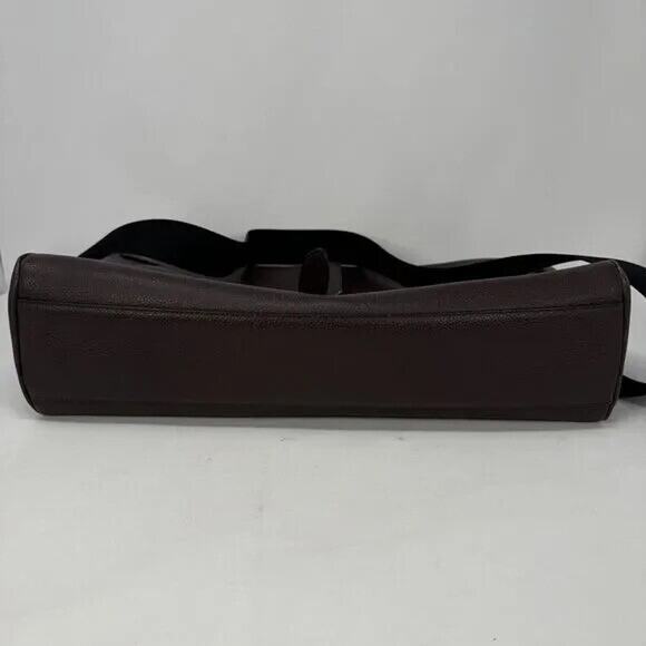 Coach Hudson Commuter Bag Oxblood Pebbled Leather Briefcase - Picture 11 of 12